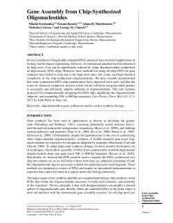 "Gene Assembly from Chip-Synthesized