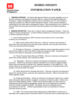 USACE Debris Information Paper
