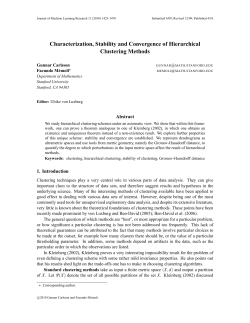 Characterization, Stability and Convergence of Hierarchical