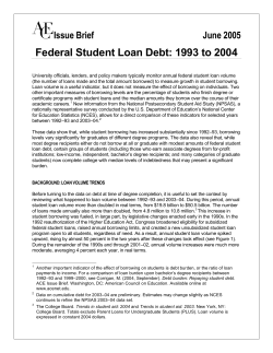 Federal Student Loan Debt: 1993 to 2004
