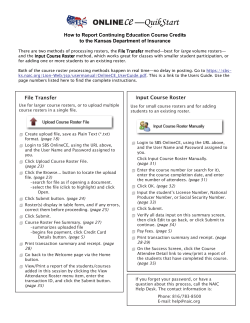 Course Roster Submission Instructions
