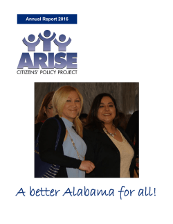 Annual Report 2016 - Arise Citizens` Policy Project