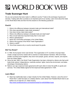 Trade Scavenger Hunt