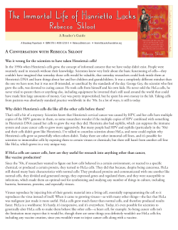 The Immortal Life of Henrietta Lacks