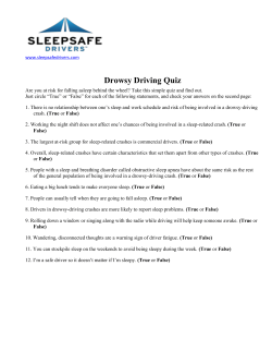 Drowsy Driving Quiz