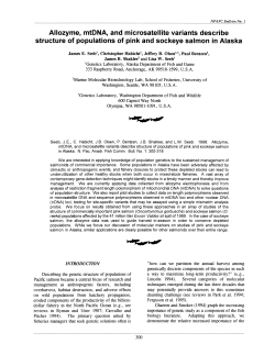 Allozyme, mtDNA, and microsatellite variants describe structure of