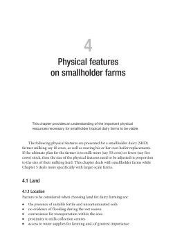 Physical features on smallholder farms