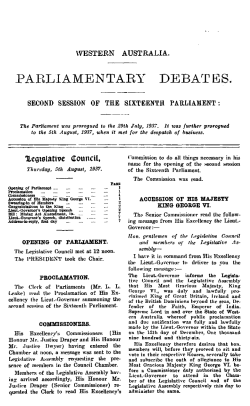 parliamentary debat es. - Parliament of Western Australia