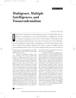 Multigenre, Multiple Intelligences, and