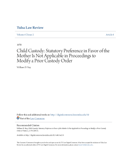 Child Custody - TU Law Digital Commons