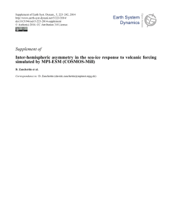 Supplement - Earth System Dynamics