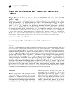Genetic structure of mountain lion (Puma concolor