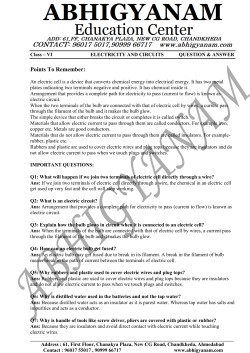 class 6 electricity and circuits