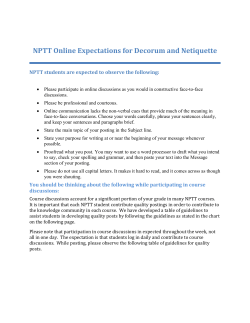 Online Decorum - Montana State University