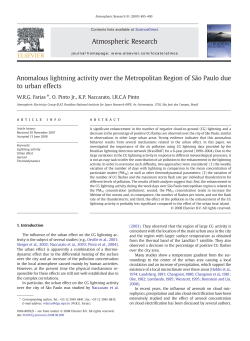 Anomalous lightning activity over the Metropolitan Region of