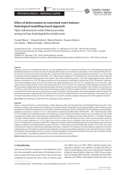 effect of deforestation on watershed water balance: hydrological