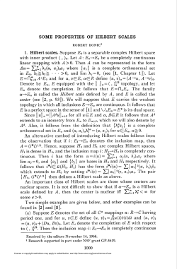 SOME PROPERTIES OF HILBERT SCALES