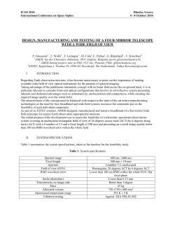 DESIGN, MANUFACTURING AND TESTING OF A FOUR