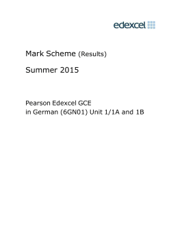 Mark Scheme - Edexcel