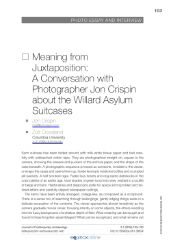 Meaning from Juxtaposition: A Conversation with Photographer Jon