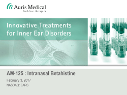 AM-125 : Intranasal Betahistine