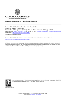 Review: Was 1996 a Worse Year for Polls Than 1948?