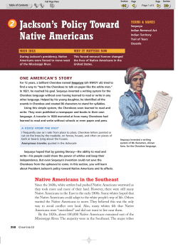 Section 2 - Jackson`s Policy Towards Native Americans