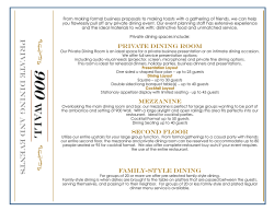 to view our Private Dining Menu