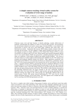 A simple camera tracking virtual reality system for evaluation of wrist