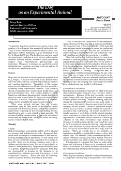 Fact Sheet 13-Dog - The University of Adelaide