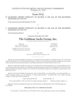 02 Nov 2016 Third Quarter 2016 Form 10-Q