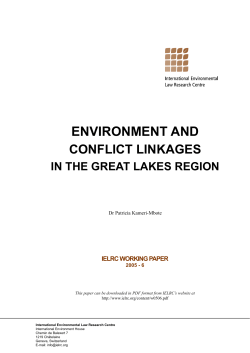 Environment and Conflict Linkages in the Great Lakes