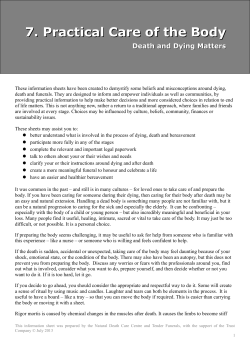 7. Practical Care of the Body
