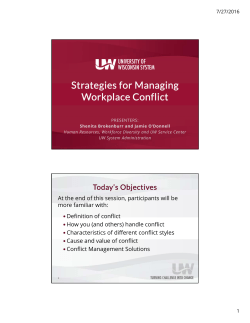 Strategies for Managing Workplace Conflict