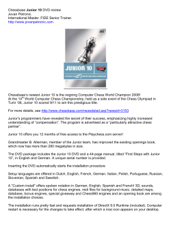 ChessBase Junior 10 review IM.FST. Jovan Petronic