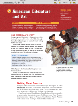 American Literature and Art American Literature