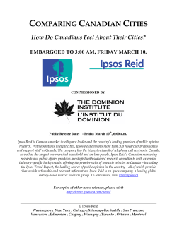 How Do Canadians Feel About Their Cities?