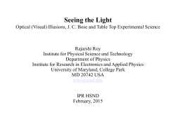 Seeing the Light - Institute for Plasma Research