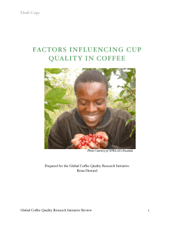 factors influencing cup quality in coffee