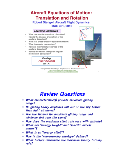 8. Aircraft Equations of Motion - Translation, Rotation