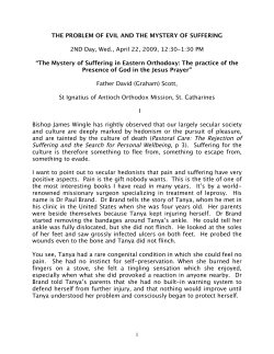 The Mystery of Suffering in Eastern Orthodoxy: The Practice of the