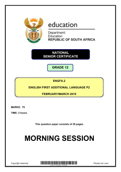 English FAL P2 Feb-March 2010