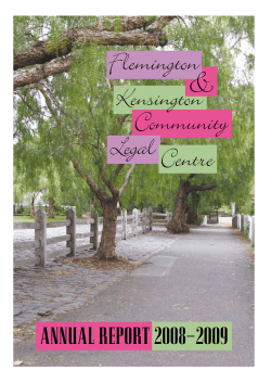 Annual Report 2008-2009  - Federation of Community Legal