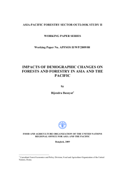 impacts of demographic changes on forests and forestry in asia and