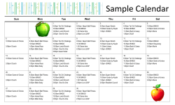 Sample Calendar