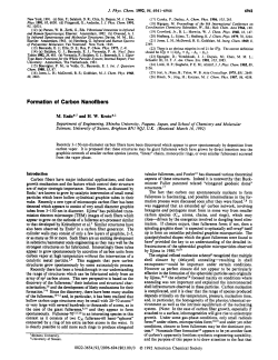 Formation of Carbon Nanofibers - ACS Publications