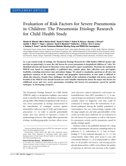 Evaluation of Risk Factors for Severe Pneumonia in Children: The
