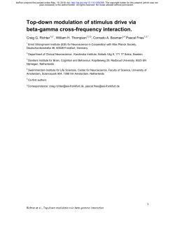 Top-down modulation of stimulus drive via beta-gamma