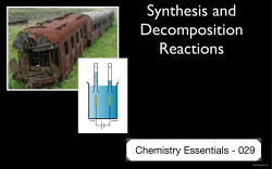 AP Chem-029 Synthesis and Decomposition Reactions PDF