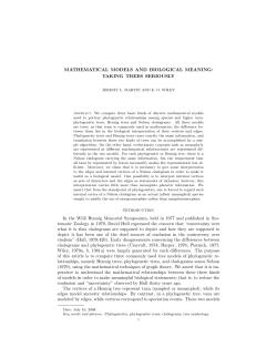 MATHEMATICAL MODELS AND BIOLOGICAL MEANING: TAKING